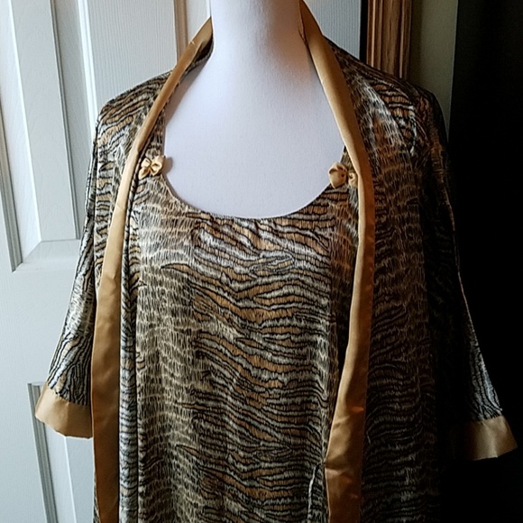 Elegant Nightgown, Robe, and Matching Hanger Set - Picture 3 of 8